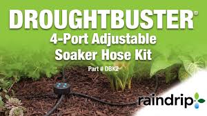 Ports have female luer locks. Droughtbuster 4 Port Adjustable Soaker Hose Kit Youtube