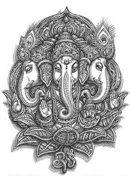 Artistic Ganpati Photo Black And White Ani Art 281 29 Jpg 735 1 013 Pixels Mandala Design Art Black Art Painting Indian Art Paintings