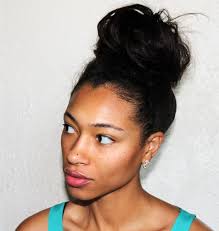 This look exudes confidence and sheer class. Messy Bun Hairstyles For Black Hair With Weave Novocom Top