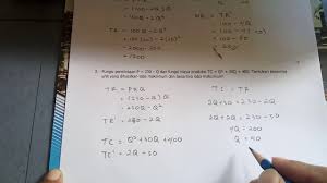 Maybe you would like to learn more about one of these? Menghitung Laba Maksimum Dari Tr Dan Tc Youtube