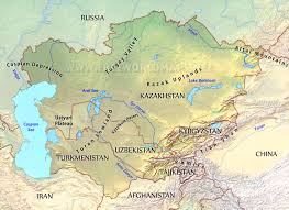 The physical map includes a list of major landforms and bodies of water of china. Centralasia Physical Map Eurasian Geopolitics