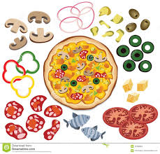 photo about vector pizza and ingredients for your design illustration of dining fish food 19788664 pizza toppings pizza craft pizza ingredients