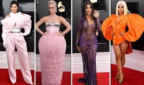 Grammys2019 Worst Dressed Cardib And Katyperry In Most Bizarre Frocks On Redcarpet Grammys Glamorous Outfits Dresses Nice Dresses