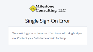 Single Sign On Error Google Salesforce Developer Community