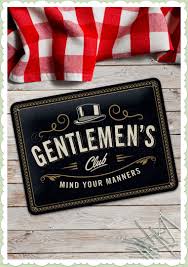 A gentlemen's club is a private social club of a type originally set up by men from britain's upper classes in the 18th and succeeding centuries. Nostalgic Art Retro Pin Up Blechschild Gentlemen S Club