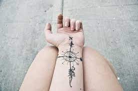 Kutup Yildizi Compass Tattoo Boyun Dovmeleri Guzel Dovmeler