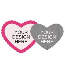 We paste over its front side in two layers with puzzles, fixing them with a picture inward. Design Your Own Heart Shaped Magnetic Puzzle With Hot Pink Frame