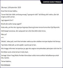 22 Contoh Surat Pribadi Singkat Untuk Sahabat Guru Ortu Surat Teman Baik Teman