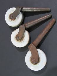 Vintage Porcelain Wheel Furniture Casters | Around The Sun