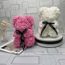 Heisser Valentines Tag Geschenk 25cm Rote Rose Teddybar Rose Blume Kunstliche Dekoration Weihnachten Geschenke Frauen Valentines Geschenk Artificial Dried Flowers Aliexpress