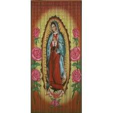Rideau De Porte Vierge De Guadalupe Perles En Bambou Casa Frida Rideau De Porte Rideau Bambou Rideau De Porte Bambou