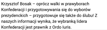 Stowarzyszenie marsz niepodległości nr rach. Marcin Celinski On Twitter Jak Donosi Najwyzszy Czas Krzysztof Bosak Zeni Sie Z Prawnikiem Z Ordo Iuris To Chyba Za Granica Ten Slub Bo W Polsce Nadal Nie Mozna Https T Co 0bpahjsflo