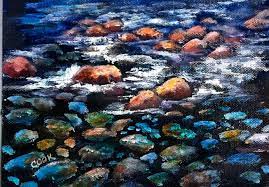 How To Paint River Rocks Underwater 60 Min Step By Step Tutorial Painted River Rocks Acrylic Painting Tutorials Painting Videos Tutorials