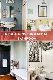 Roundup 8 Solutions To Help Your Rental Bathroom Rental Bathroom Rental Bathroom Makeover Rental Home Decor