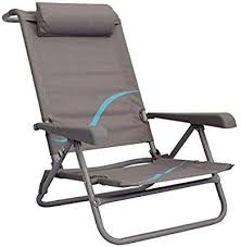 Meerweh Beach Chair With Adjustable Backrest And Head Cushion Folding Chair Fishing Chair Camping Chair Unisex 2003 Fishing Chair Camping Chair Folding Chair