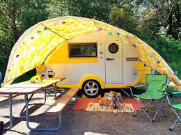 Would You Live In A Teardrop Trailer This Lady Loves It Rvshare Com Small Camper Trailers Teardrop Trailer Small Campers
