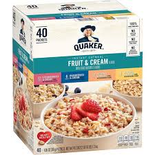 *the % daily value (dv) tells you how much a nutrient in a serving of food contributes to a daily diet. Quaker Instant Oatmeal Fruit Cream Variety Pack 40 Pk Walmart Com