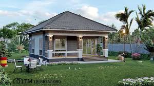 Amazing Two Bedroom Bungalow With Pyramid Hip Roof House And Decors In 2020 House Roof Hip Roof One Storey House