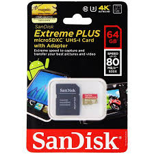 Sandisk has a very wide range of microsd cards hitting every possible taste in speeds. Sandisk Extreme Plus 64gb Microsdcx Uhs 3 Card With Adapter 80mb S Walmart Canada