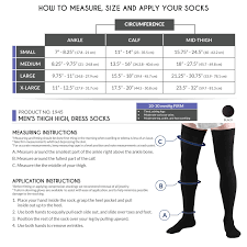 Truform Compression Socks 20 30 Mmhg Mens Dress Socks Thigh High Over Knee Length Black Large