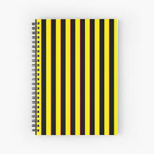 Black And Yellow Stripes Vertical Vertical Stripes Yellow Black And Red Spiral Notebook By Sookiesooker Yellow Black Vertical Stripes Stripes