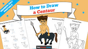 The guides have practically done most of the job. How To Draw A Centaur Really Easy Drawing Tutorial
