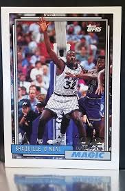 Amongst the ranks of basketball and newer cards, it is comparable to a mickey mantle rookie in popularity. 1992 93 Topps Shaquille O Neal Rookie Card 362 Orlando Magic Nba Superstar Basketball All Star Shaquille O Neal Orlando Magic Basketball Cards