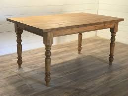 Old English Turned Leg Farmhouse Table Standard Material Is A Southern Kiln Dried Yellow Pine Farmhouse Table With Bench Dining Table Farmhouse Dining Table