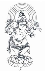 Print and color by hand. Ganesha Coloring Pages Hindu Mommy