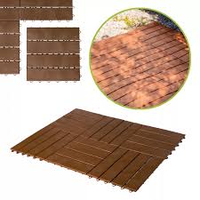 Outdoor floor tiles that look like timber. Upp Interlocking Garden Path Tiles 30 X 30 Cm Timber
