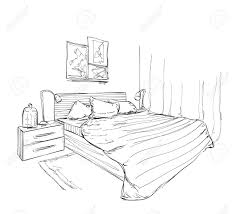 Bedroom Modern Interior Vector Drawing Isolated On White Background Royalty Free Cliparts Vectors And Stock Illustration Image 55731448 California king (platform bed drawing plans) modern century design. bedroom modern interior vector drawing isolated on white background