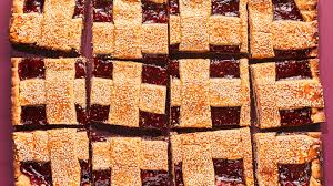 Tahini Linzer Torte Bars Recipe Linzer Torte Bars Linzer Torte Cookies Recipes Christmas