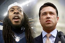 Michael Grimm&#39;s bullying sickness: Who&#39;s the real &quot;thug&quot; here? Richard Sherman, Michael Grimm (Credit: AP/Elaine Thompson/Jacquelyn Martin) - sherman_grimm