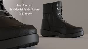 Military Style Boots 3d Model Military Style Boots Military Fashion Style