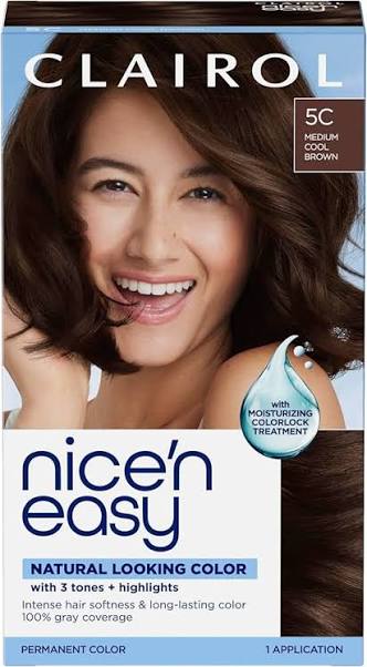 Amazon.com : Clairol Nice'n Easy Permanent Hair Dye, 5C Medium Cool Brown |  Pack of 1 | Clairol Nice'n Easy Permanent Hair Dye, 5C Medium Cool Brown |  Pack of 1 :