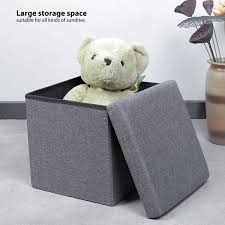 Amazon's choice for small trunk coffee table. Buy B Fsobeiialeo Storage Ottoman Cube Linen Small Coffee Table Foot Rest Stool Seat Folding Toys Chest Collapsible For Kids Grey 11 8x11 8x11 8 Online In Vietnam B07fm3v9qd