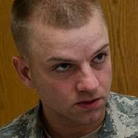 Soldier of the month board members Staff Sgt. Brock