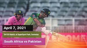 We are also going to bring you live score. Match Preview Today Cricket Match Prediction South Africa Vs Pakistan 3rd Odi Match Who Will Win Playing Xi Dream11 Fantasy Cricket Tips Pitch Report On Apr 7 2021 Today Match Prediction