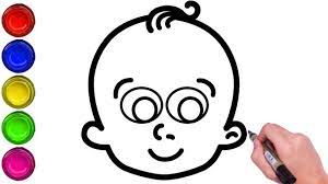 The baby's face is often being associated to an angel's face because these children do have the innocence on their faces that is why they are considered to be god's blessings and the joy of the family.illustrate the. How To Draw A Baby Face Step By Step Draw A Baby Nipple For Kids Baby Nipple Coloring Drawing Youtube