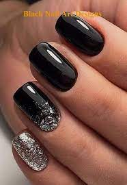 Uñas acrílicas, uñas acrílicas diy. 20 Simple Black Nail Art Design Ideas 1 Manicura Para Unas Cortas Unas De Gel Cortas Unas Negras