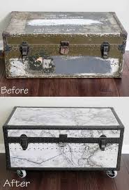 It was perfectly junky, distressed and rustic. Military Footlocker Makeover Craving Some Creativity