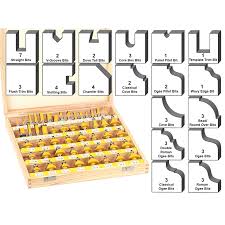 yonico 50 piece professional quality router bit set