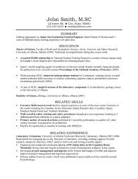 As a fresh graduate who's looking for a job in biomedical science, you want your resume to revolve around your academic accomplishments. Top Environmental Resume Templates Samples