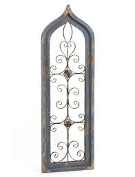 Decorate w/ dried or cut flowers, stones, potpourri. Gothic Wood Iron Wall Window Decor Only 139 95 At Garden Fun