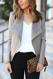 Drape Front Faux Leather Jacket Sophistifunk Look Fashion Looks Looks Lindos