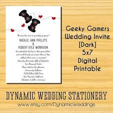 Diy Printable Geeky Gamers Wedding Invitation Gamer Wedding Invitations Gamer Wedding Printable Invitations