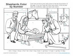 Bible Coloring Pages For Kids Shepherds And Baby Jesus