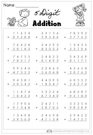 5 Digit Addition Worksheets 5 Digit Addition Worksheets 8th Grade Math Worksheets Math Addition Worksheets Year 8 Maths Worksheets