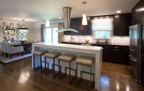 While in other condition, some people prefer to apply 2 tiers for kitchen in their house. Kitchen Island Design In Two Levels Home Remodeling Experts