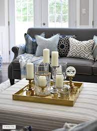 Perfect for seating and storing, this ottoman can be used in the living room, family room, or in the den for extra seating. Style A Coffee Table Or Ottoman 3 Ways Citrineliving Coffee Table Decor Tray Large Ottoman Coffee Table Glass Coffee Table Decor
